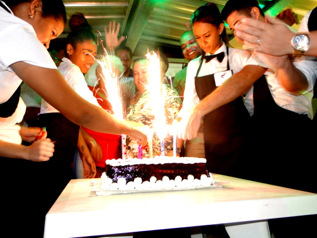 El cake para celebrar los cinco años
