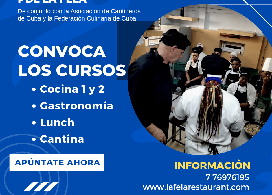 Abierta convocatoria a cursos de cocina y cantina